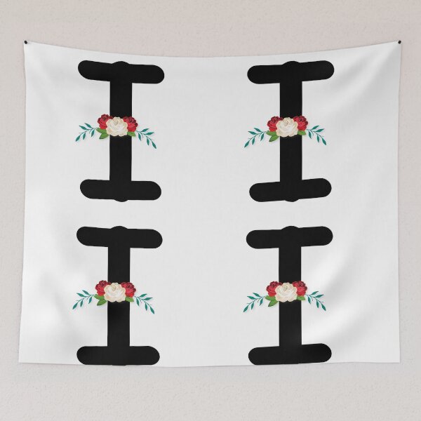 Item preview, Floral Black Monogram I designed and sold by ModernStyleBoho.