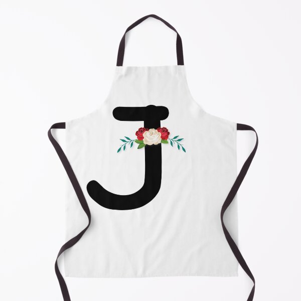 Item preview, Floral Black Monogram J designed and sold by ModernStyleBoho.