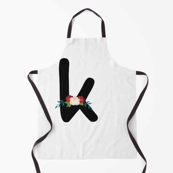 Item preview, Floral Black Monogram K designed and sold by ModernStyleBoho.