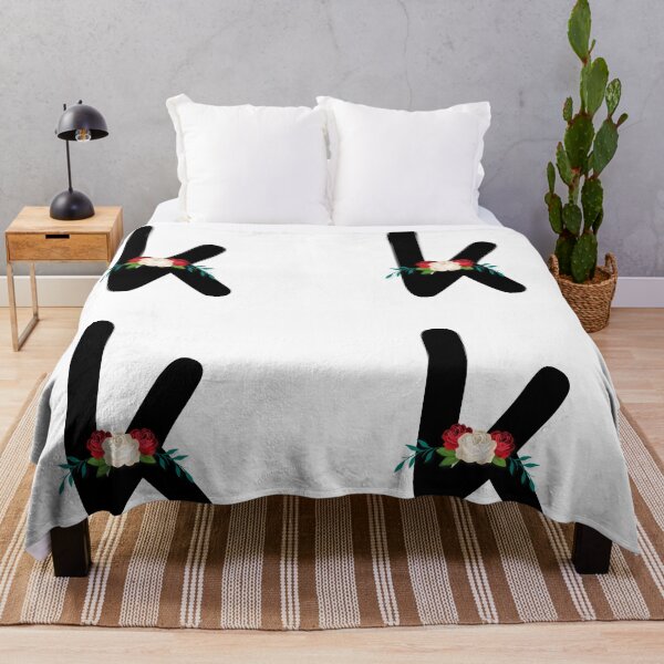 Item preview, Floral Black Monogram K designed and sold by ModernStyleBoho.