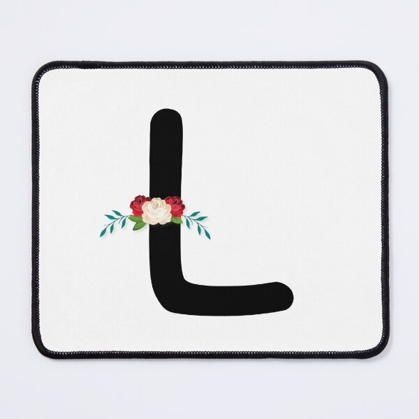 Item preview, Floral Black Monogram L designed and sold by ModernStyleBoho.