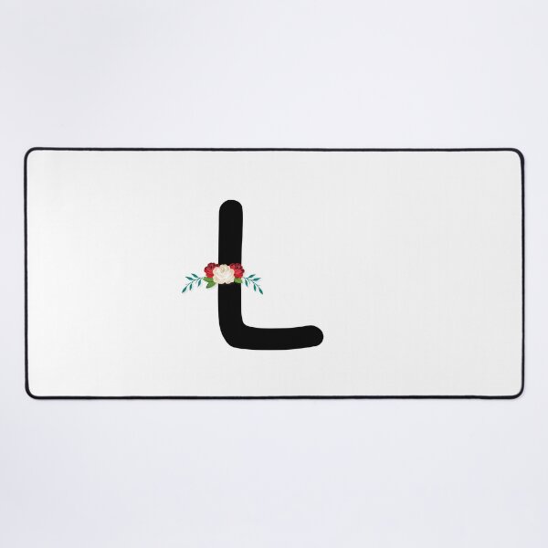 Item preview, Floral Black Monogram L designed and sold by ModernStyleBoho.