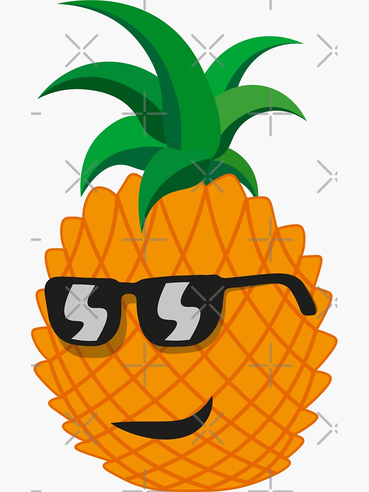 "pineapple with sunglasses" Sticker for Sale by PoluxDesign Redbubble