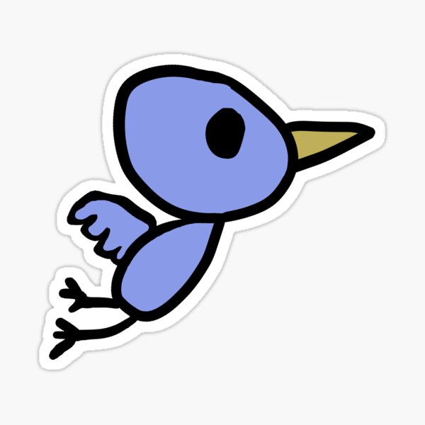 Funny and cute bird transparency sticker, Blue Jay. AI Generative. 23574912  PNG