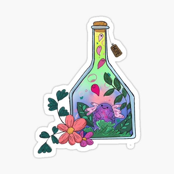 "Bottle Art" Sticker for Sale by pkuzntsv Redbubble