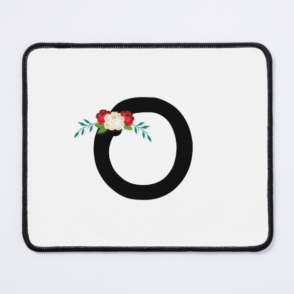 Item preview, Floral Black Monogram O designed and sold by ModernStyleBoho.