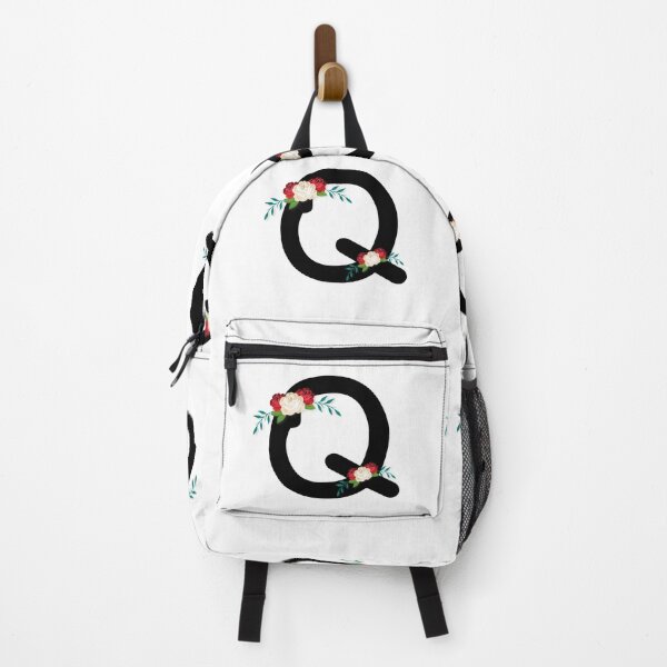 Item preview, Floral Black Monogram Q designed and sold by ModernStyleBoho.