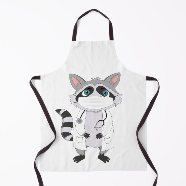 Item preview, Cute physician raccoon with a stethoscope designed and sold by atedesigns.