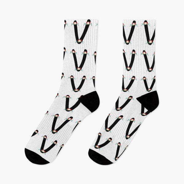 Item preview, Floral Black Monogram V designed and sold by ModernStyleBoho.