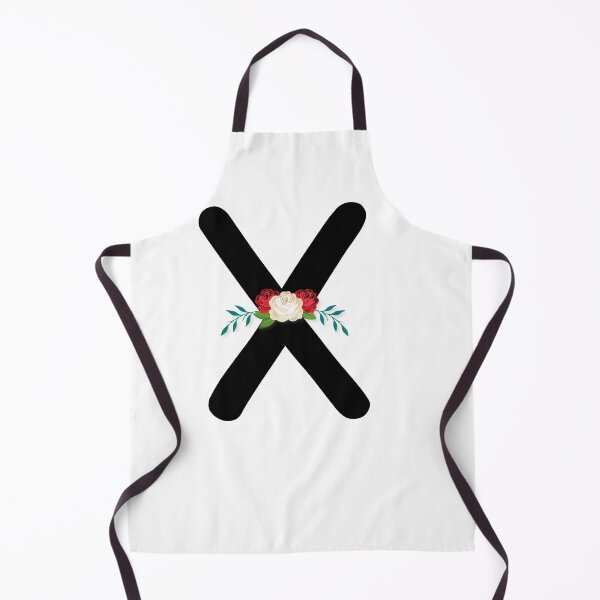 Item preview, Floral Black Monogram X designed and sold by ModernStyleBoho.