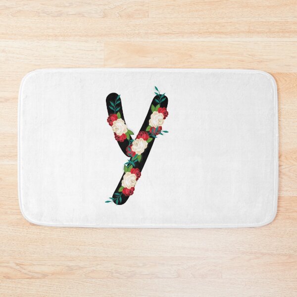 Item preview, Floral Black Monogram Y designed and sold by ModernStyleBoho.