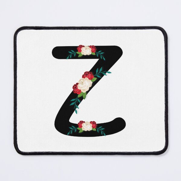 Item preview, Floral Black Monogram Z designed and sold by ModernStyleBoho.