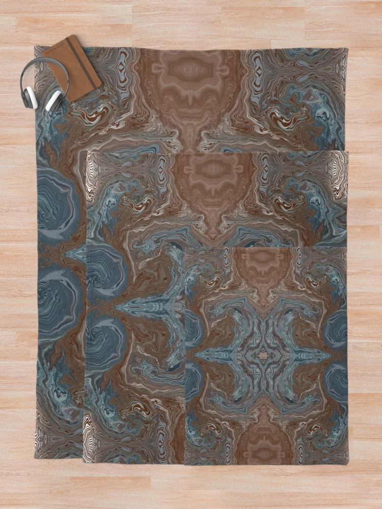 Thumbnail 5 of 6, Throw Blanket, Abstract Turtle Pattern designed and sold by TanglePatch.