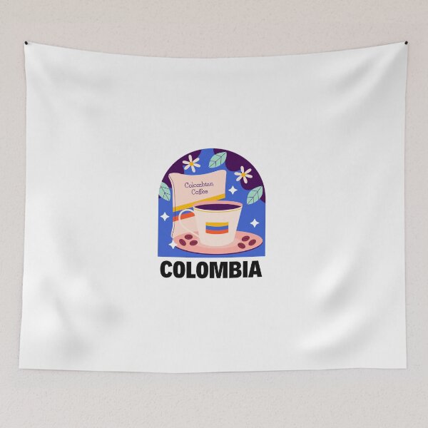 Item preview, Colombian Coffee Vintage Sticker designed and sold by Suzy Perez Art.