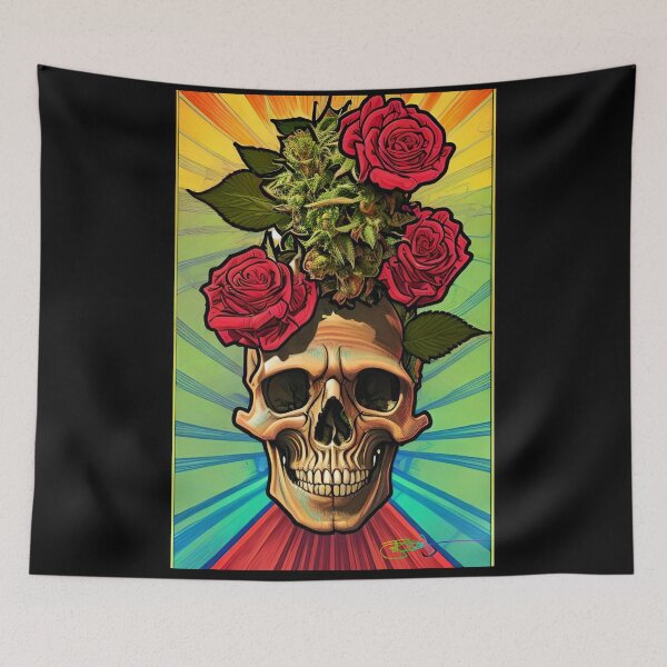Item preview, Weed After Death 111 - Stoner Skull Art designed and sold by Benito Del Ray.