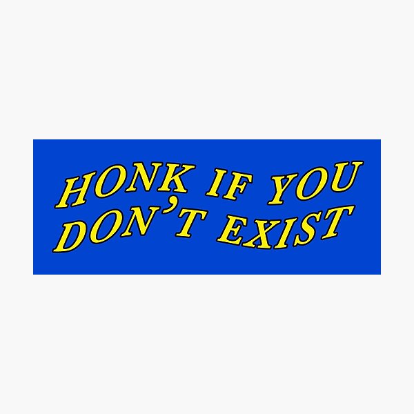 honk if you don't exist Photographic Print