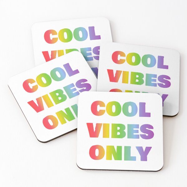Item preview, Cool vibes only  - rainbow text designed and sold by Inspirationmotivation.