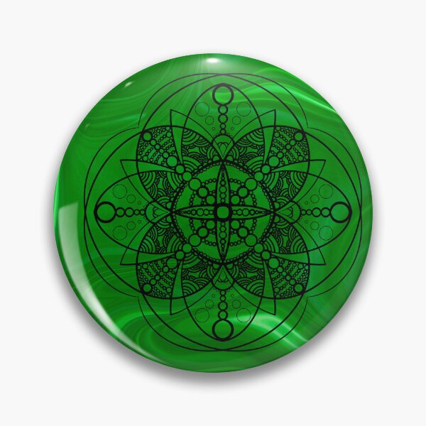 Artikelvorschau, Swirly grünes Mandala entworfen und verkauft von filthyf-ingsoul.