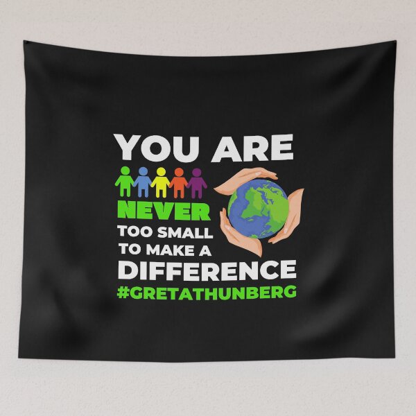 Item preview, Never Too Small Shirt Planet Earth Pollution Greta Climate Change Shirt SOS Help Climate Strike Shirt Nature Future Natural Environment Cute Funny Gift Idea designed and sold by EpsilonEridani.