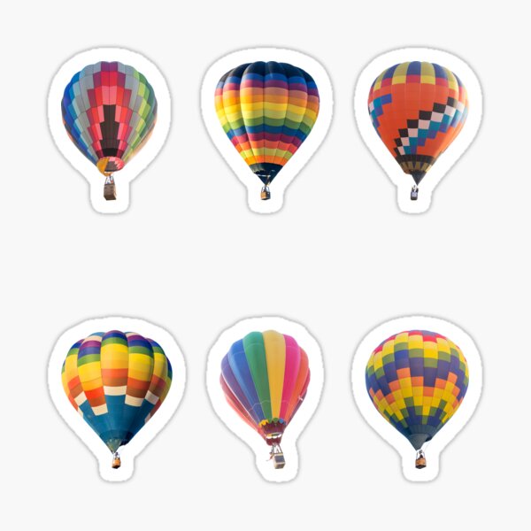 Item preview, Hot Air Balloon Sticker or Magnet Pack designed and sold by Novelty-Shirts.