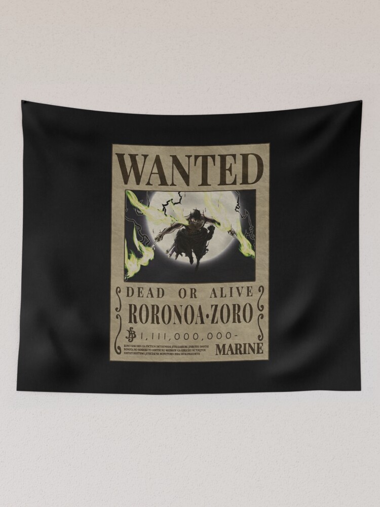 Roronoa Zoro Wanted Poster One Piece King of Hell Vice-captain |  Photographic Print