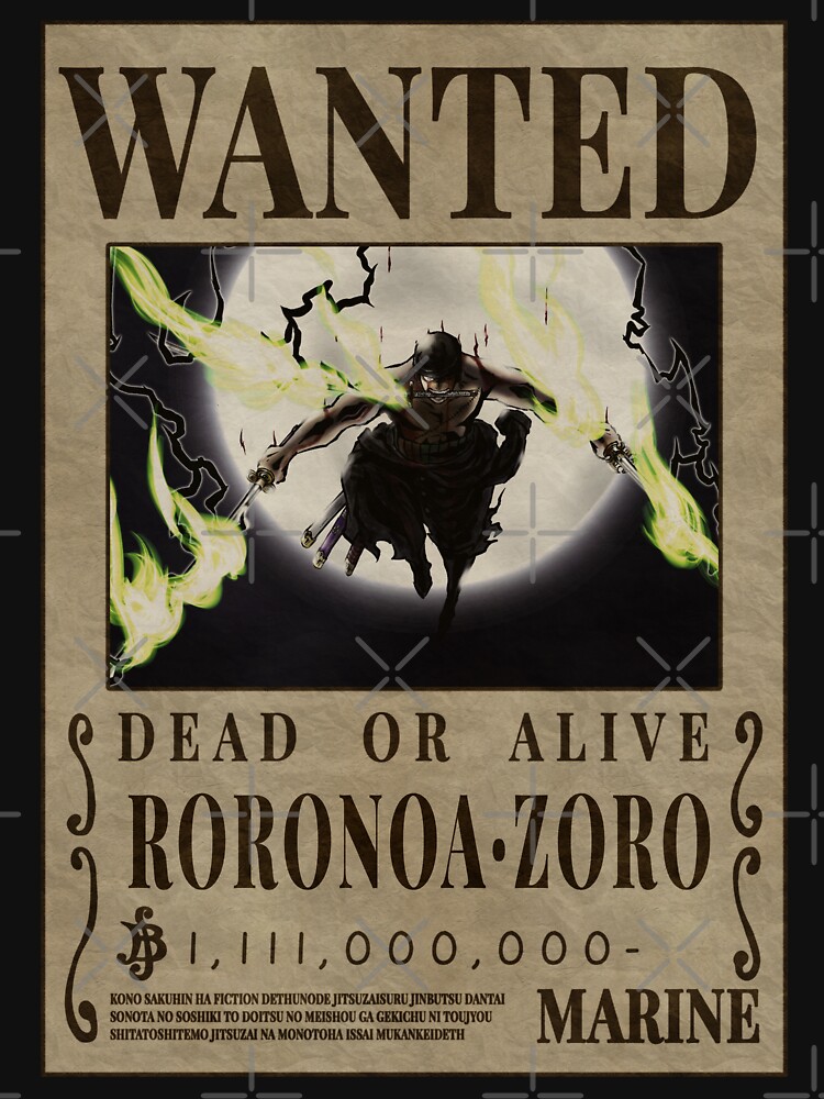 One Piece Poster - Wanted Zoro Bounty – One Piece Gifts