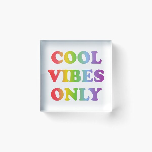 Item preview, Cool vibes only  - rainbow text designed and sold by Inspirationmotivation.