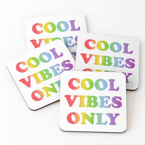 Item preview, Cool vibes only  - rainbow text designed and sold by Inspirationmotivation.