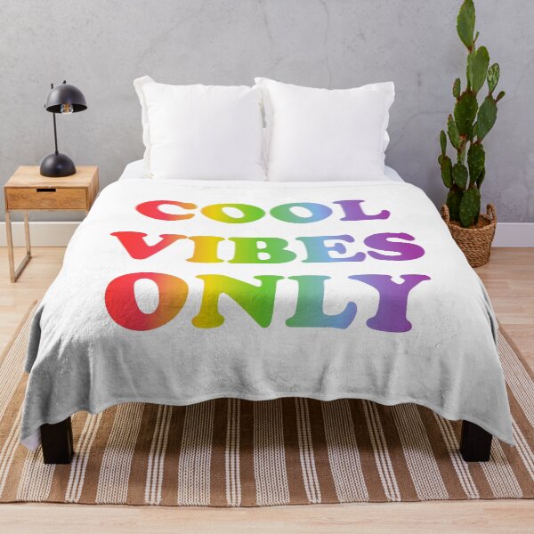 Item preview, Cool vibes only - rainbow text designed and sold by Inspirationmotivation.