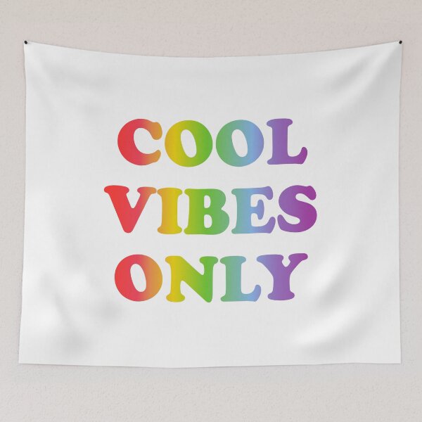 Item preview, Cool vibes only  - rainbow text designed and sold by Inspirationmotivation.