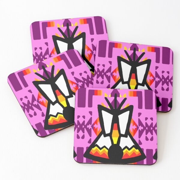 Item preview, Pink / Dark Plum / Fire Color / Tipi Native Blanket Print designed and sold by JMWCD.