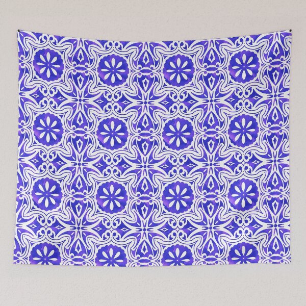 Item preview, Mediterranean Tile Design, Blue & Magenta designed and sold by cvt01.