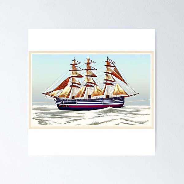 Item preview, Clipper Ship 1800's designed and sold by DesignAFind.