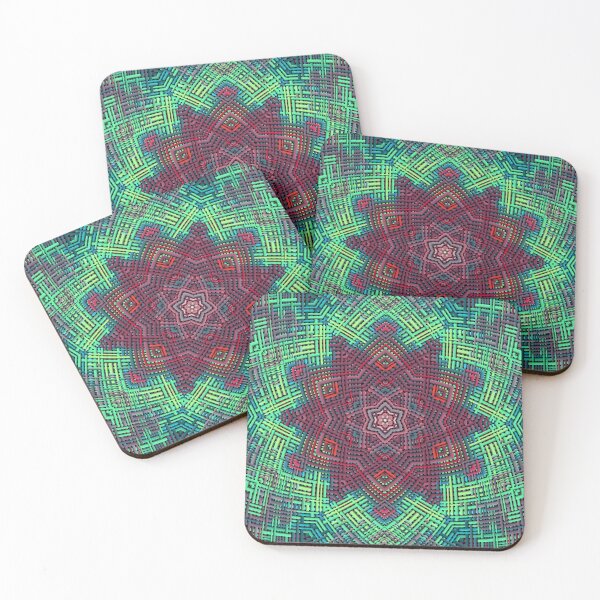 Item preview, Weave Mandala Blue Green and Red designed and sold by WormholeOrbital.
