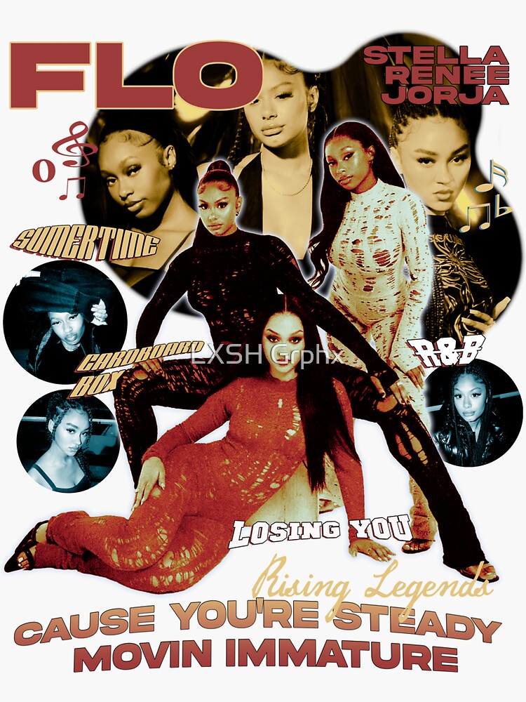 "Flo UK Girl Group" Sticker for Sale by Ashleylxshl Redbubble