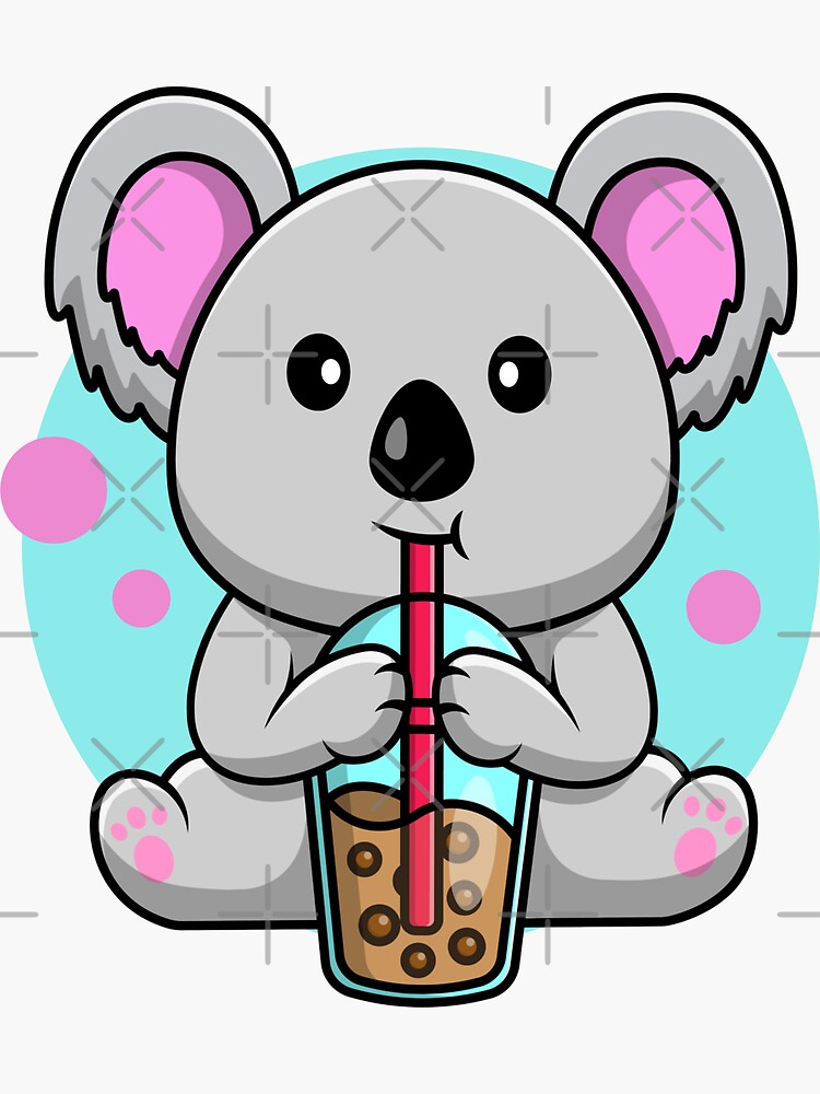 Courageous Strong Kawaii Anime Panda Drinking Boba Bubble Tea Gift