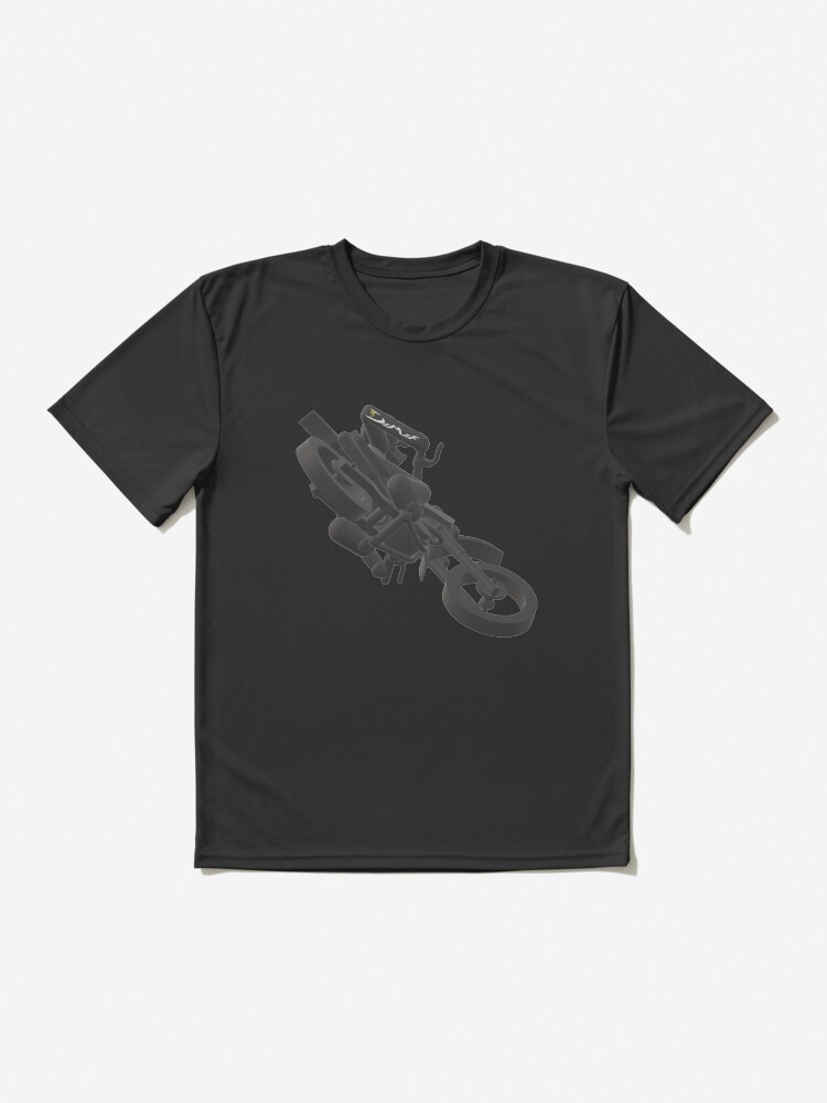 Alternate view of stick man motorcross rider Active T-Shirt