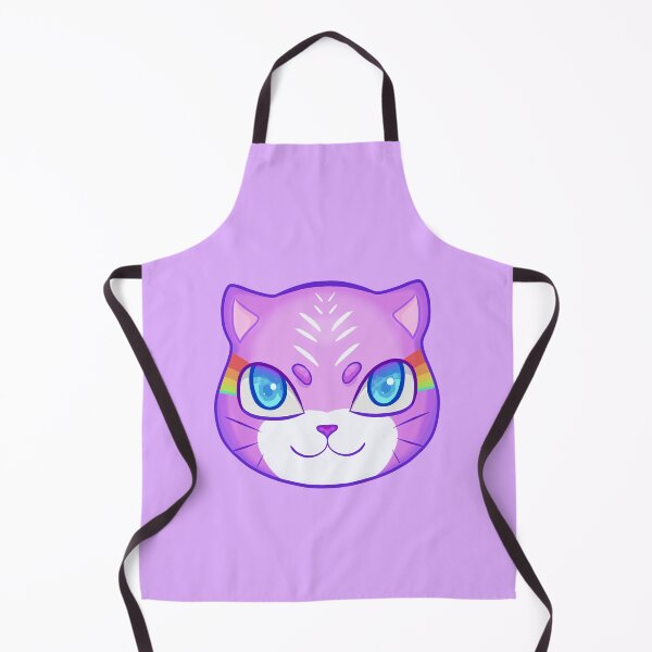 Item preview, Kawaii Purple Cat with Rainbow Face Marks designed and sold by With Love, InspireMari.