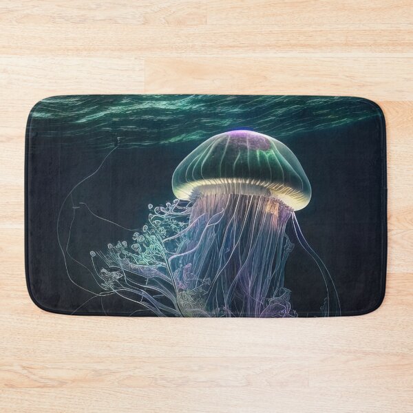 Item preview, Medusas moradas flotando en el mar designed and sold by RK - Shop.