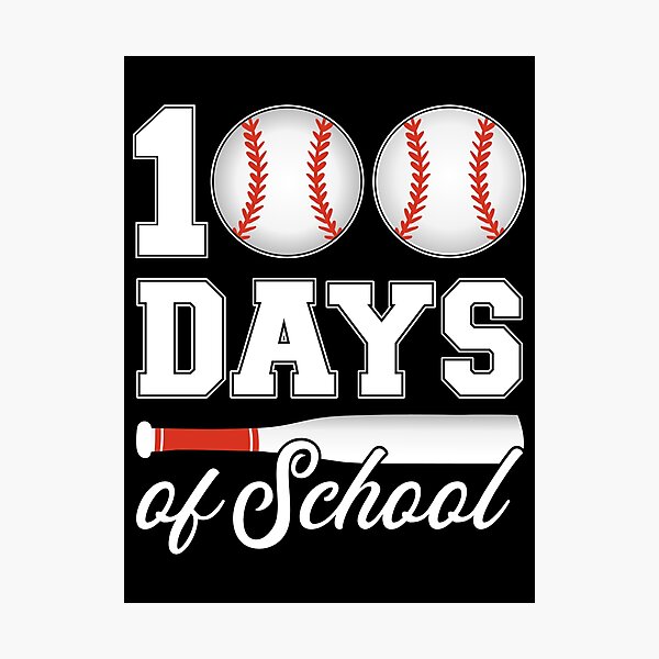 Item preview, 100 days of school for 100th day baseball student or teacher designed and sold by Designzz.