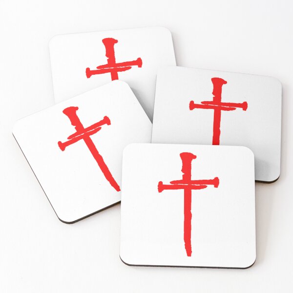 Item preview, Red Christian Cross of Nails designed and sold by Rowena Jones.