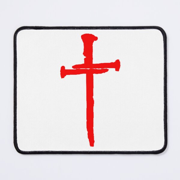 Item preview, Red Christian Cross of Nails designed and sold by Rowena Jones.