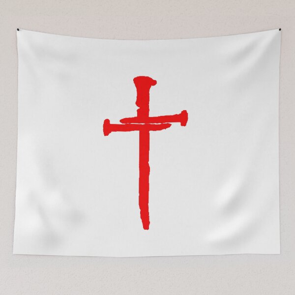 Item preview, Red Christian Cross of Nails designed and sold by Rowena Jones.