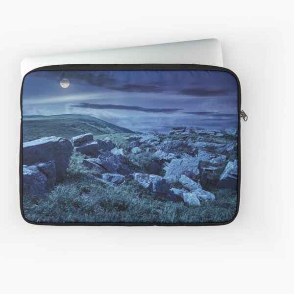 boulders on the mountain meadow at night Laptop Sleeve