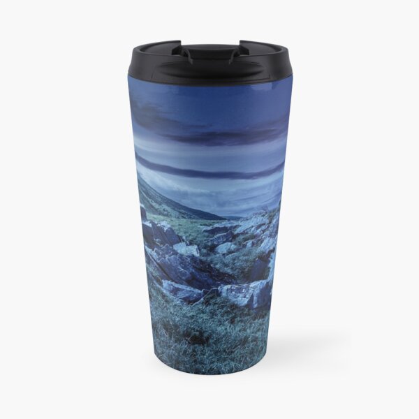boulders on the mountain meadow at night Travel Mug