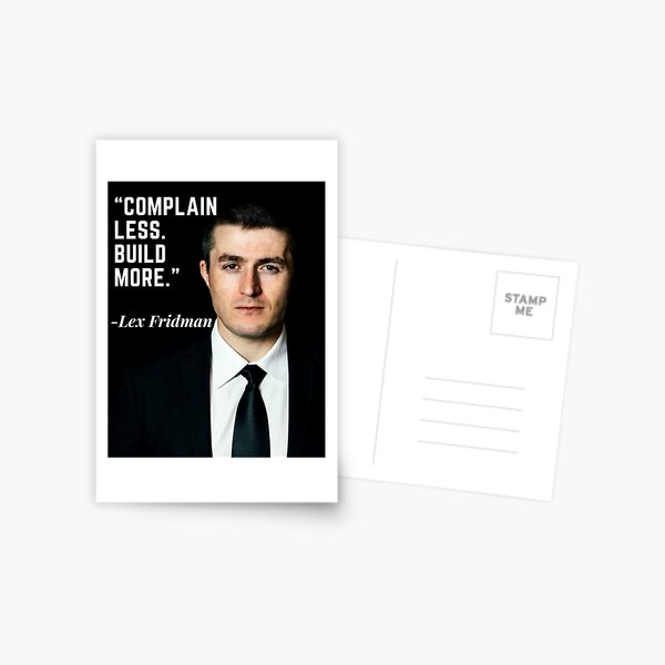 Lex Fridman Says Be Kind - Lex Fridman Twitter Quote Postcard for Sale  by Kill Tony Fan Designs