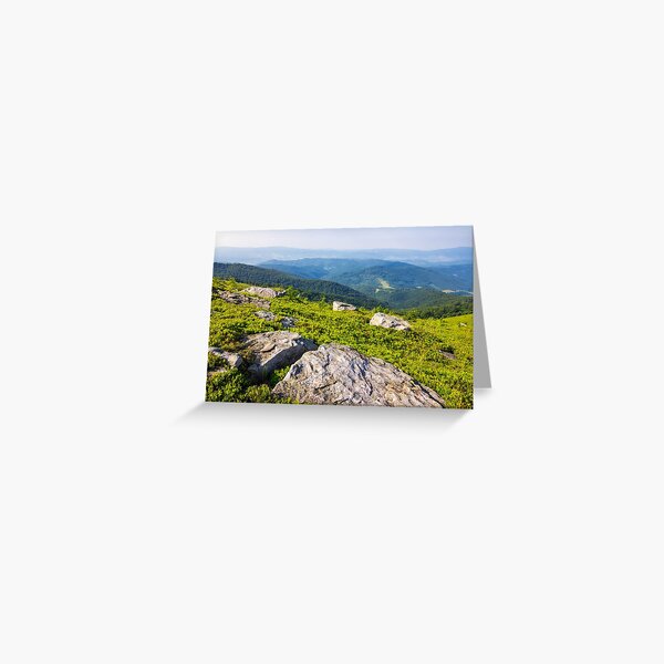 light on stone mountain slope Greeting Card