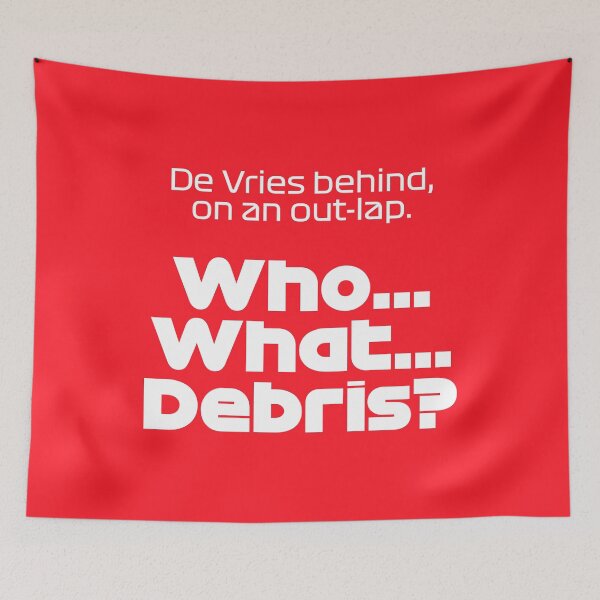 Item preview, SAI. Who? What? Debris? - Best Team Radio Mexican GP 2022 (Red BG) designed and sold by FilipeFerreira.