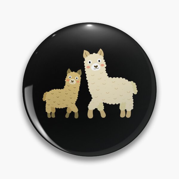 Item preview, Lama and her baby lama cartoon illustration designed and sold by PrintPortal.