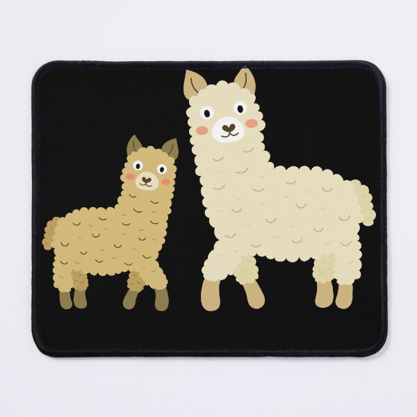 Item preview, Lama and her baby lama cartoon illustration designed and sold by PrintPortal.